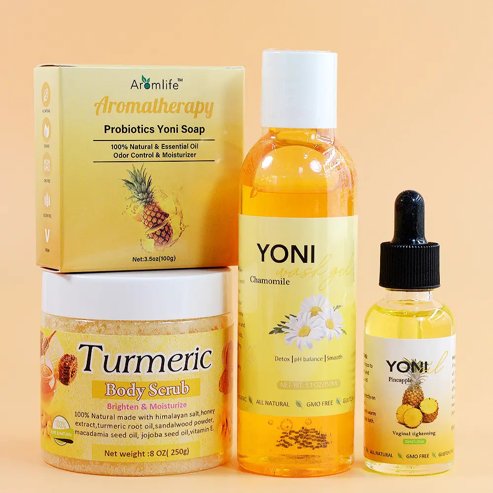 Aromlife New Product Natural Yoni products Care Kit vaginal soap Female gel wash Feminine Essential Oil Eliminating Dryness Odor set
