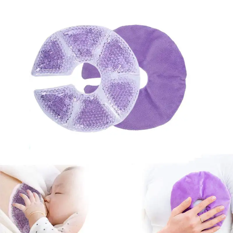 Vente chaude réutilisable maman mère poitrine glace coussin chaud perles de Gel d'allaitement pour la thérapie du sein chaud et froid