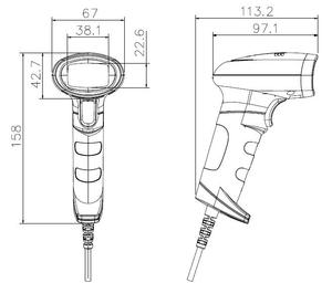 XT6607 Wired <strong>Barcode</strong> Scanner QR Code Reader Access Control <strong>Raspberry</strong> <strong>Pi</strong> - Product Image 6