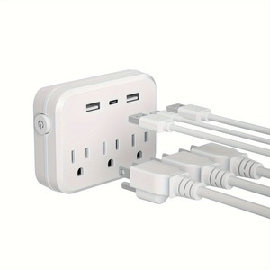 Multi <strong>Plug</strong> Outlet Extender With 6 Electrical Socket Extender Adapter Wall Socket Outlet With 4USB Ports - Product Image 1