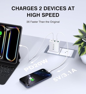 <strong>USB</strong> Type C Fast Charger 50W 5-Port Multi <strong>USB</strong> Plug <strong>Adapter</strong> with OVP Protection PD 3.0 Fast Charge Charging Plug - Product Image 2