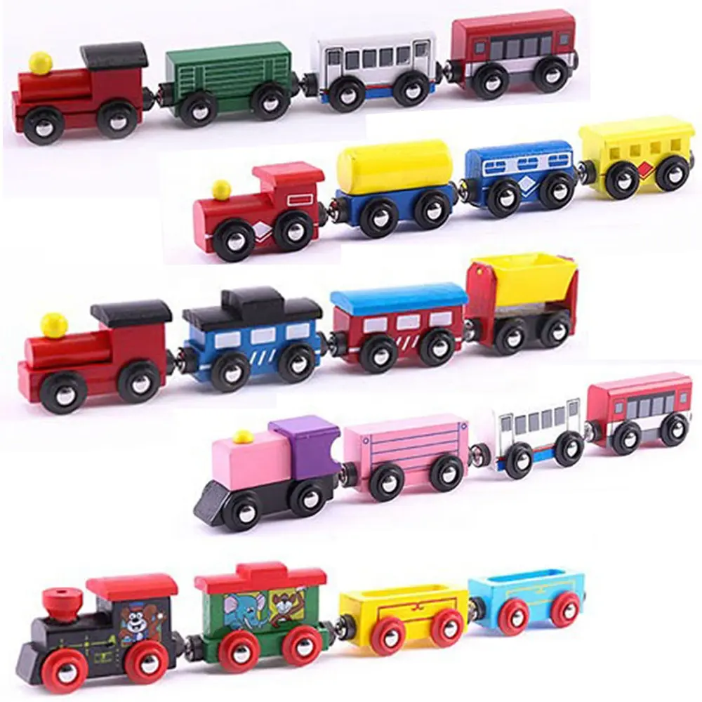 Tren de juguete magnético para niños y niñas, juego de tren para niños, Compatible con las vías del tren Thomas y las marcas principales