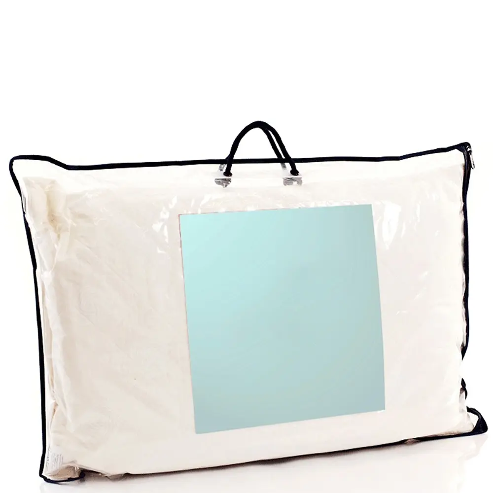 Mejor Venta de plástico transparente de PVC con cremallera ropa de cama almohada edredón bolsa de transporte almohadas para bolsas