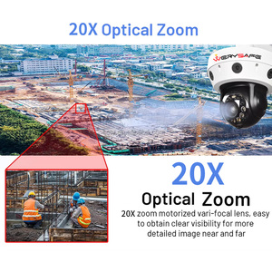 WERYSAFE热卖20k夜视<span class=keywords><strong>Ptz</strong></span>高清360度Ip 20x光学变焦高速圆顶摄像机全金属安全闭路电视摄像机