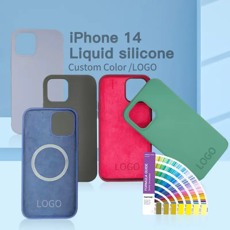 2022 Tas Telepon Silikon Cair Sublimasi Warna Kustom OEM Produsen Shengudin untuk Iphone 14 Casing 14 Pro Max