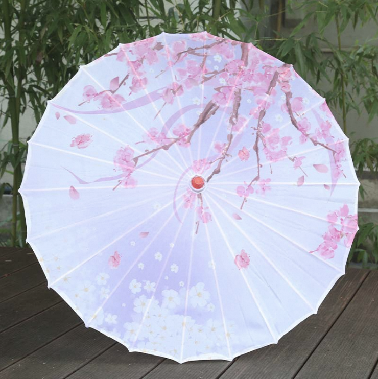 Japanese Chinese Ceiling Decoration Umbrellas Craft Dance Props Parasols Handmade Silk Oiled Paper Umbrella