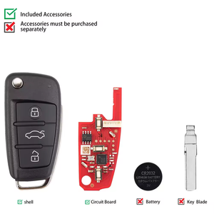 Audi A6L 2. Nesil kablolu anahtar 3 düğmeler için arayüz XKA620EN evrensel uzaktan anahtar - Product Image 1