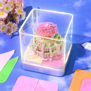 定制创意设计3D记事本块3D记事本笔记立方体艺术纸2025日历纸块带灯 - Product Image 5
