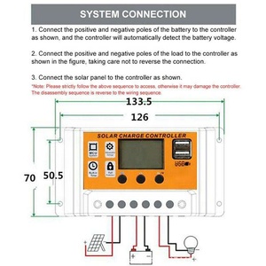 Prezzo di fabbrica a buon mercato 10A 20A regolatore di carica solare manuale Pwm regolatore di carica solare 10A Pwm regolatore di carica - Product Image 4