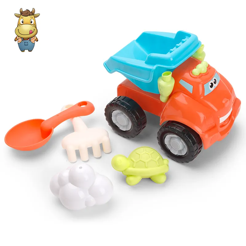 Fabrik Direkt vertrieb Kinder Outdoor-Spiel Sommer Kinder Cartoon Sand Auto Werkzeuge Kunststoff Strands pielzeug Großhandel