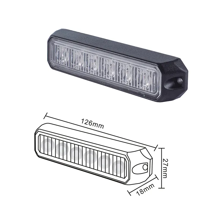 Lampu Sorot Mobil Led Biru Es, Lampu Sorot Peringatan Permukaan Truk untuk Kendaraan 12V 24V