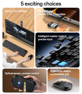 Yesido kết nối không dây độ trễ cực thấp Cắm và chơi 2.4GHz không dây Bàn phím và chuột thiết lập kb42 - Product Image 3