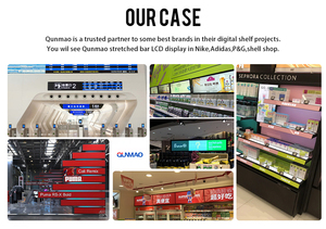 Qunmao Ultra Wide Bar Regal Rand Bildschirm Stretched Lcd Display Smart Shelf Supermarkt Werbung mit Cms Software oder Android - Product Image 2