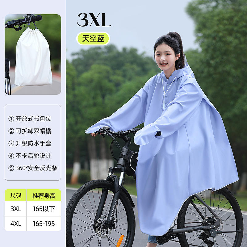 bleu ciel 3XL avec manches, gants imperméables,