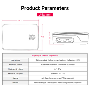 Funda protectora oficial con tapa fácilmente extraíble para Raspberry Pi 5 - Product Image 4