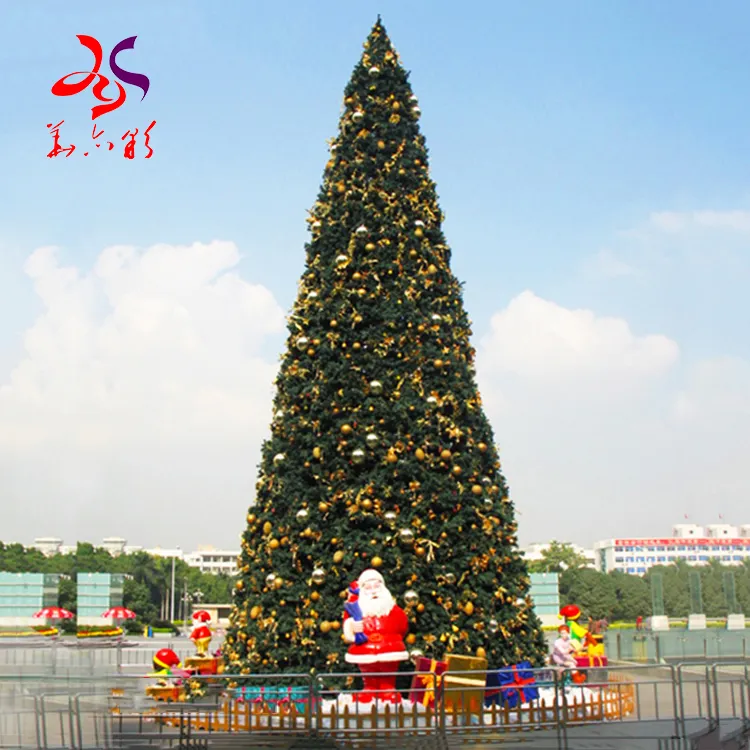 Alto grado 12ft 14ft 15ft 20ft 30ft exterior preiluminado gran árbol de Navidad de lujo para el centro comercial del hotel