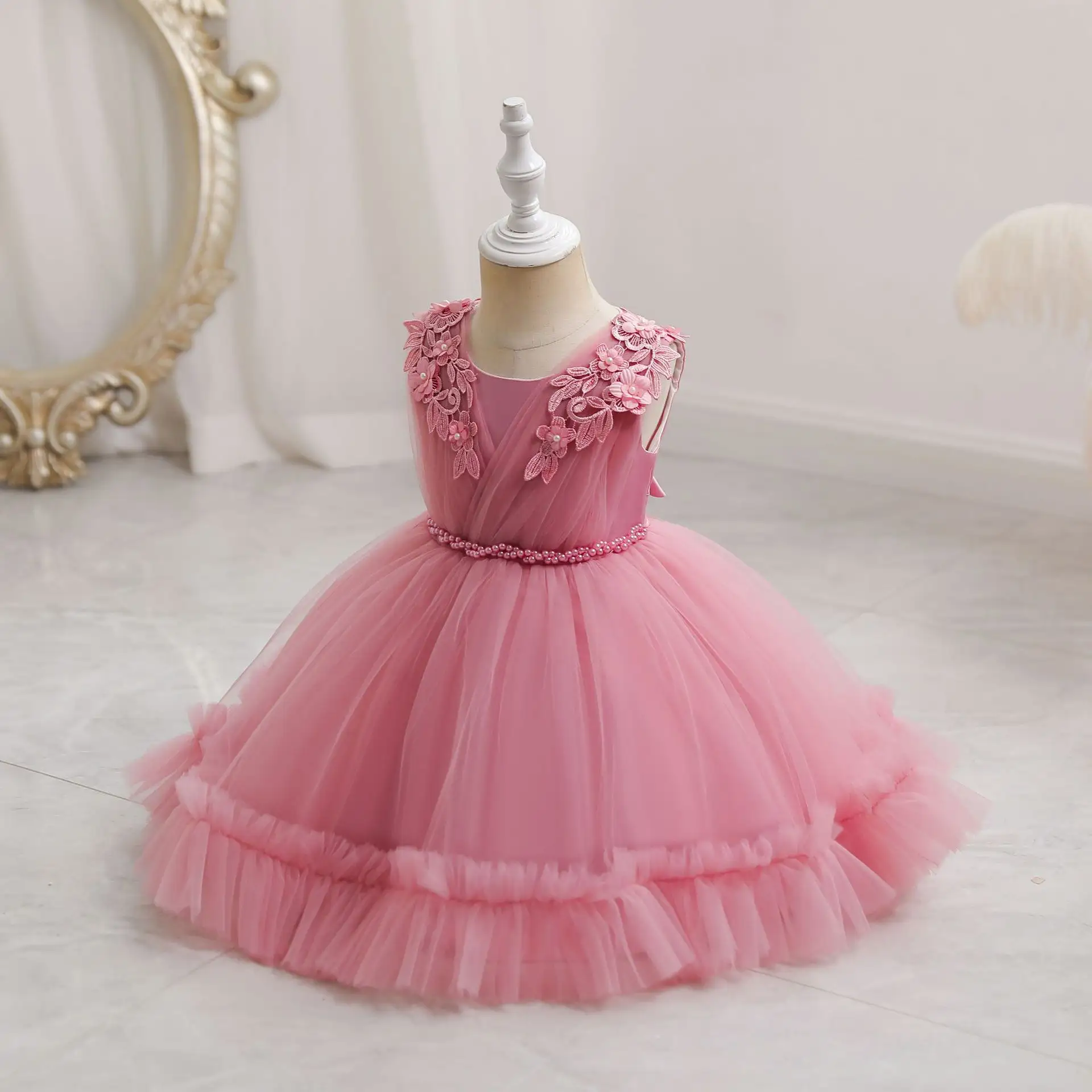 Infant Baby Girls Dresses Hand Made Smocked Embroidery Children Clothes Wholesale