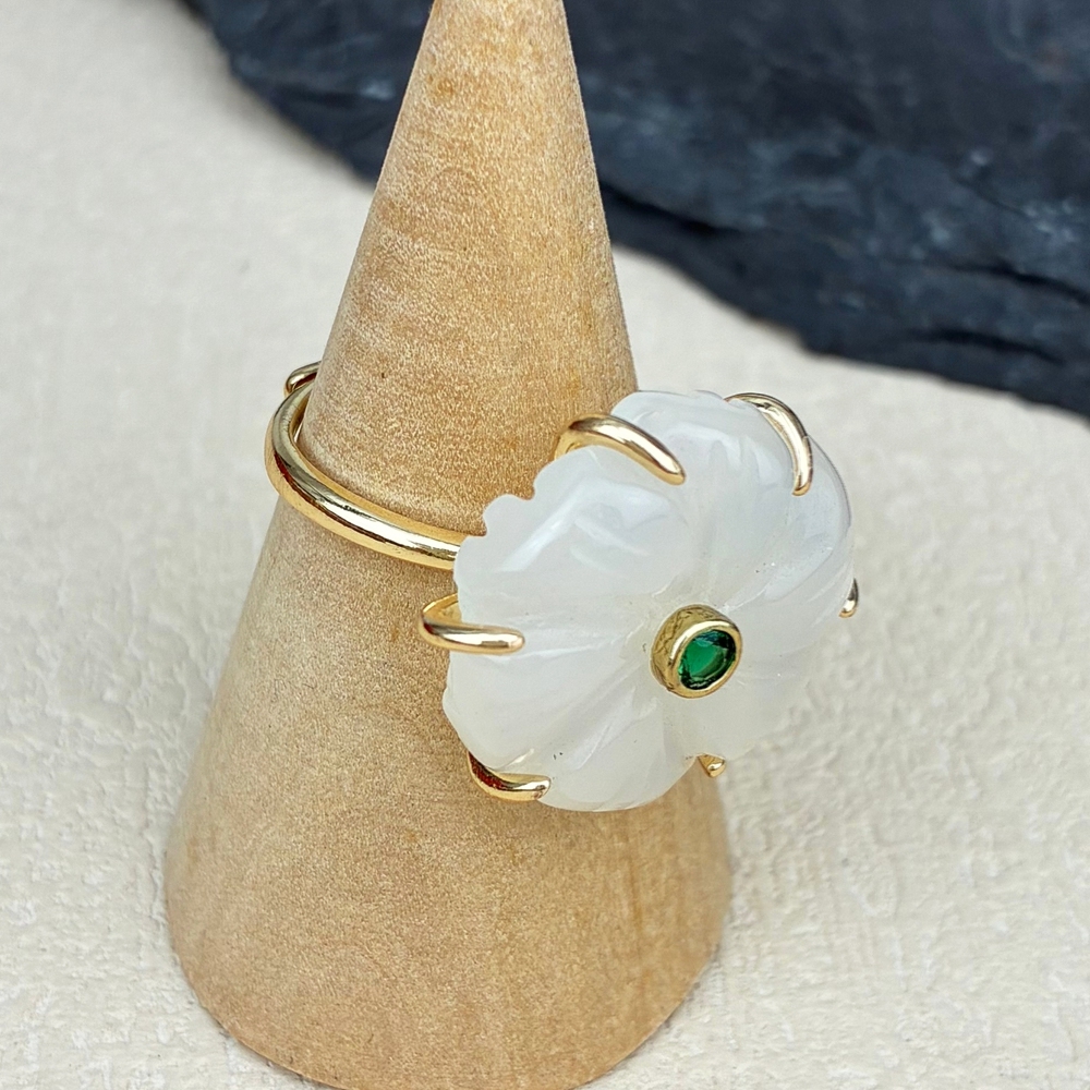 Cristal blanc - or