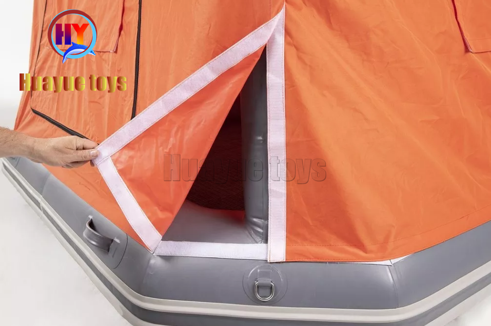 Water Camping Inflatable Shoal Floating Tent Inflatable Fishing Raft Boat Floating Water Platform Raft With Tent