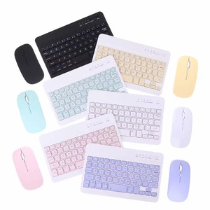 Ratón de oficina BT inalámbrico portátil y Mini teclado de bambú recargable RGB/LED con eje Cherry para aplicación de computadora portátil - Product Image 5