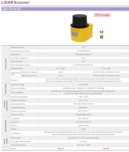 Escáner 2D 300 ° LiDAR TOF reflexión difusa SLAM para conducción automática Drones de transporte inteligente Sensor LiDAR de aviación - Product Image 5