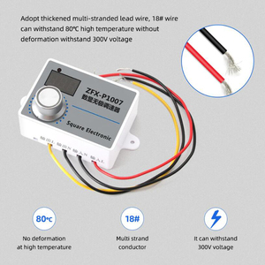 Regulador digital portátil de temperatura, medidor de ajuste de regulador, pantalla LED con sensor de CA de 220V, medidor de ajuste de temperatura, pantalla LED - Product Image 6