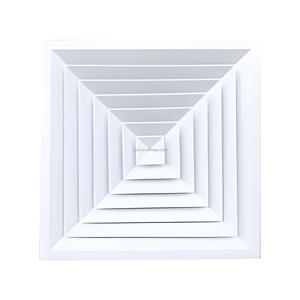 Fabriek Directe Aluminium Vierkante <span class=keywords><strong>Diffuser</strong></span> Plafond Luchtventilatie Lamellen Instelbaar Voor Luchtstroomhoek Of Volume - Product Image 6