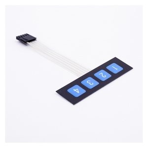 1x4 Interruptor de membrana de matriz de 4 teclas Teclado Panel de control de teclado flexible con botones de silicona de metal de goma Contacto de cúpula de metal - Product Image 4