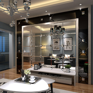 Lớn chéo không khung cắt gương tường phòng khách gạch gương gạch trang trí trong nhà - Product Image 5