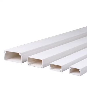 OEM Electric Wireway Cable Channel Square Underfloor Plastic <strong>Trunking</strong> 2X2 Compartment <strong>Trunking</strong> PVC Types of Cable Duct - Product Image 1