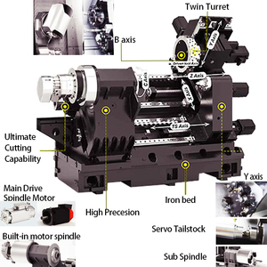 Factory Price 6-<strong>axis</strong> <strong>Cnc</strong> <strong>Lathe</strong> Slant Bed <strong>Cnc</strong> <strong>Lathe</strong> Full Automatic Universal Turning Center <strong>with</strong> 5 <strong>Axis</strong> Living Tooling - Product Image 5