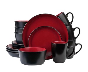 16件套陶瓷餐具，定制颜色，哑光颜色 - Product Image 1