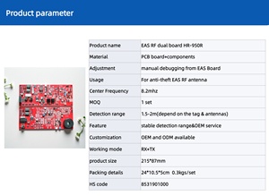 ขายปลีก Anti Theft EAS Dual RF Gate บอร์ดลบเสื้อผ้าสัญญาณเตือนภัย8.2Mhz <span class=keywords><strong>Checkpoint</strong></span> Anti-Theft <span class=keywords><strong>Sensor</strong></span> เสาอากาศสำหรับ Store - Product Image 3