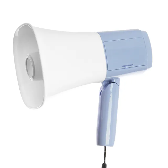 Megafon Loudspeaker nirkabel luar ruangan, pengeras suara plastik Cheer Megaphone dengan sirene dapat diisi ulang