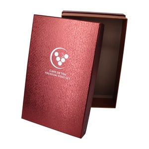 豪华代理单酒盒高品质硬质纸板，带定制标志压花印刷，用于礼品和运输