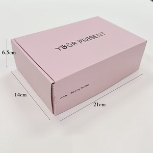 HuiLong özel Logo pembe oluklu kağıt mailler nakliye kutusu küçük iş için karton ambalaj Boxesfor kozmetik/cilt bakımı - Product Image 4