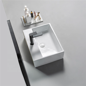ミニマリスト長方形カウンタートップ容器シンクセラミック手洗い洗面台バスルームシンク - Product Image 3