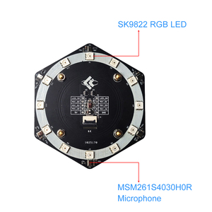 Intelligent Voice Recognizer Array Sound <strong>Source</strong> Locator 7pcs MIC Audio Decoder Module 12pcs SK9822 RGB LED Shield Six MIC <strong>Input</strong> - Product Image 2