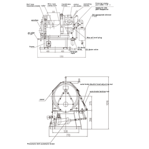 5 tấn/11000lbs antiputrefactive điều khiển bằng tay 100m Wire Rope không khí Powered winch với phanh tay và không khí duy nhất phanh cho biển - Product Image 2