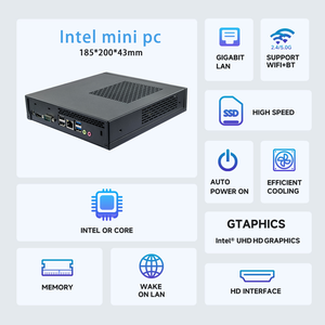 Linux/Win DDR4 MAX 32G Msata SSD I5 6300U I3 7100U I5 7300U I7 7500U I5 8350U I7 8550UフルオフィスビジネスミニPCコンピュータ - Product Image 2