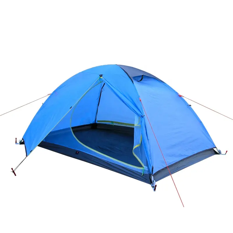 1-2 homme Tente Ultra-léger de Randonnée Randonnée tentes pour le camping en plein air avec tissu en nylon et poteaux En Aluminium