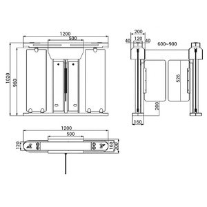 Automatico completo del tornello di velocità di oscillazione RFID lettore di schede di impronte digitali del volto della macchina di sicurezza del tornello cancello in palestra - Product Image 5