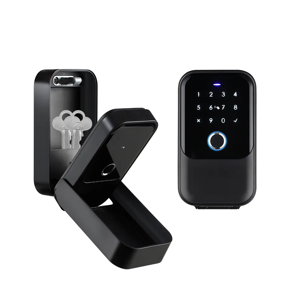 Tuya/TTLock Bluetooth açık su geçirmez IP65 duvara monte akıllı anahtar kutu ile parmak izi şifre dijital elektronik kilit kutusu