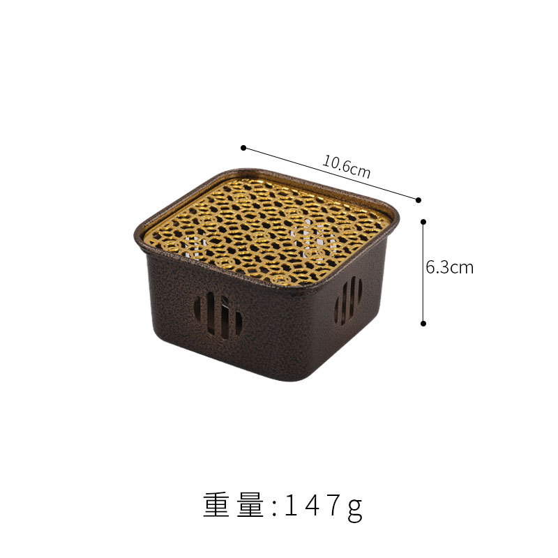 Square tea warmer (bronze color)