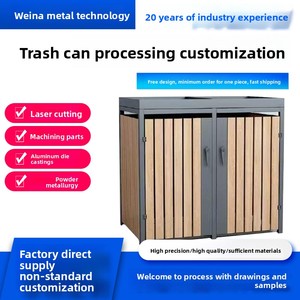 Mở đầu ngoài trời thép không gỉ Thùng rác kim loại chế biến phân loại lưu trữ thùng cho công viên đường phố trung tâm Quản Lý Thùng rác - Product Image 2