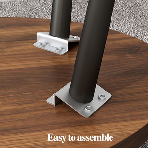Contemporary Round Nesting Coffee <strong>Table</strong> Bent Black Gold Metal Side Glass Marble Stone Mdf Wood Nest of <strong>3</strong> <strong>Table</strong> <strong>Set</strong> Nesting <strong>Table</strong> - Product Image 6