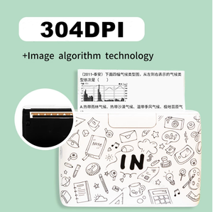 YaomatecYaomatec 110*30mm Thermal Paper Mini Student Portable Small <strong>Home</strong> Mobile Phone Pocket Answer Label QR <strong>Code</strong> Printer - Product Image 4