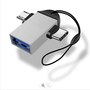 类型C到USB 3.0适配器-2 in 1 OTG USB到微型USB适配器，带挂绳转换器，适用于Galaxy S20 Pixel 4 - Product Image 1