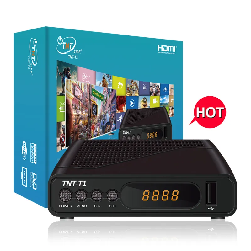 TNTSTAR TNT-T1 DVB-S2 décodeur satellite tv récepteur 4k télévision