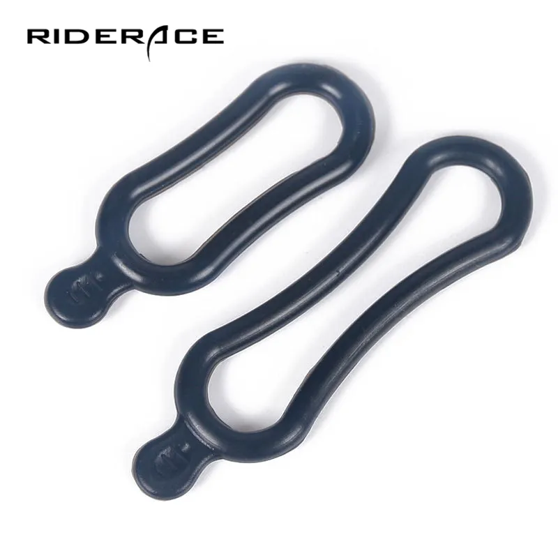 RIDERACE Compact Silicone Caoutchouc Anneau Bicyclette LED Phare Lampe de Poche Tête Fixation Pièces Bande VTT Vélo Vélo Accessoires